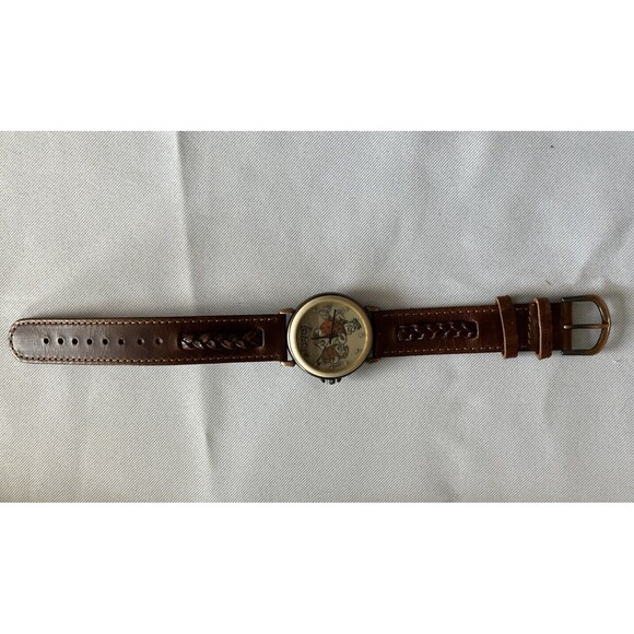 The Flintstones Fossil Watch 1993 Vintage With Tin And Barney Pin - Picture 4 of 15